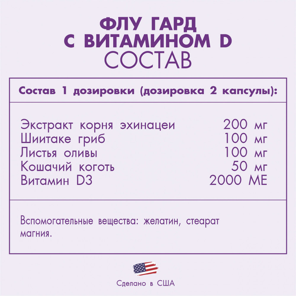ФЛУ ГАРД® Профилактика гриппа и ОРВИ, 180 таб.