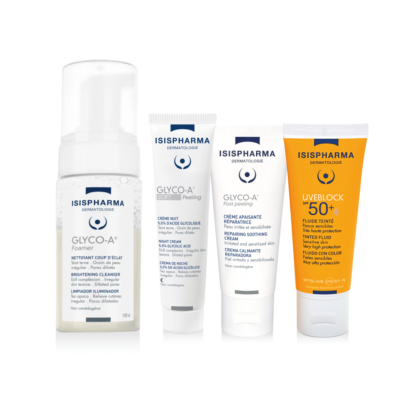 Набор Мягкий домашний пилинг для лица с тональным кремом SPF50| greenovea